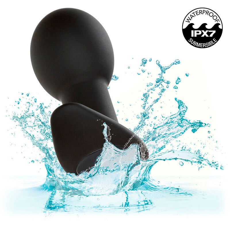 CALEXOTICS - ROCK BOTTOM PLUG ANAL 10 VIBRAÇÕES SILICONE PRETO Sexshoptuga 