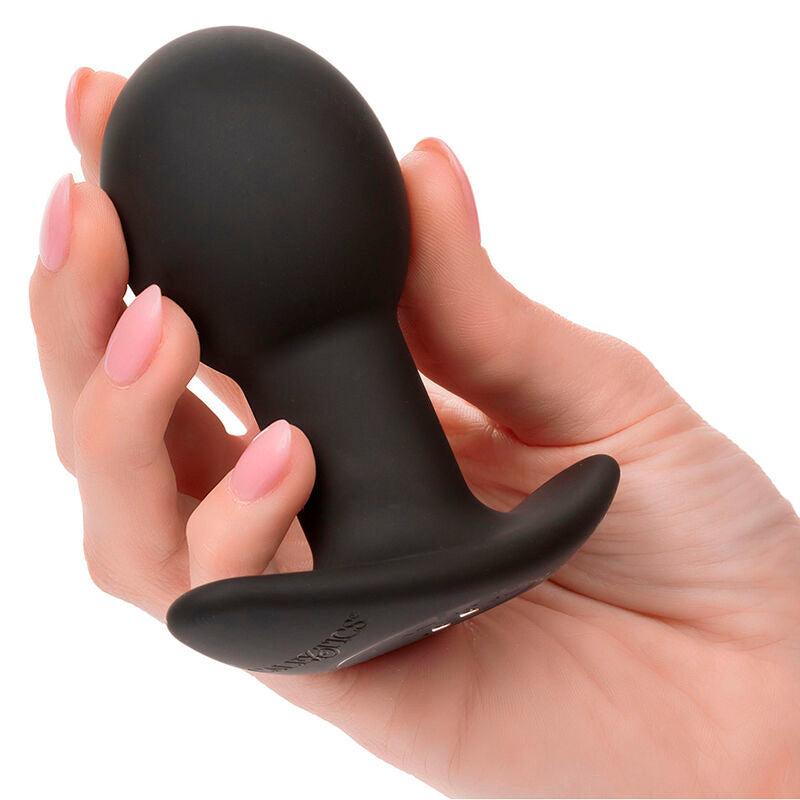 CALEXOTICS - ROCK BOTTOM PLUG ANAL 10 VIBRAÇÕES SILICONE PRETO Sexshoptuga 