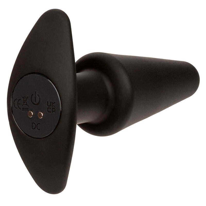 CALEXOTICS - ROCK BOTTOM PLUG ANAL CÔNICO 10 VIBRAÇÕES SILICONE PRETO Sexshoptuga 