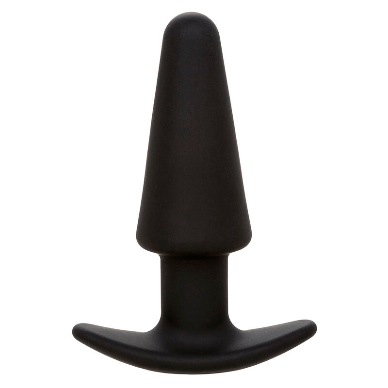 CALEXOTICS - ROCK BOTTOM PLUG ANAL CÔNICO 10 VIBRAÇÕES SILICONE PRETO Sexshoptuga 