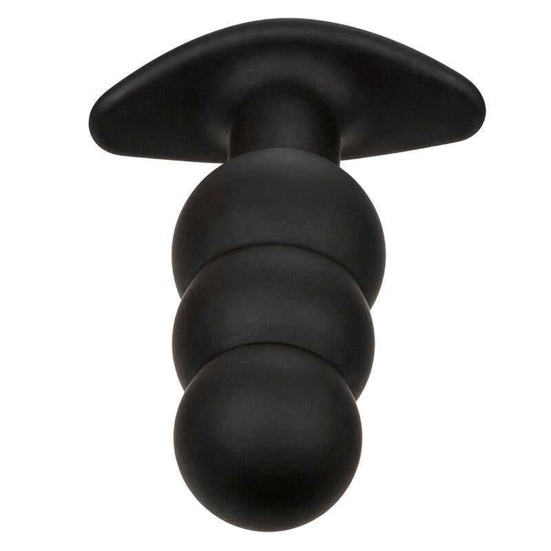 CALEXOTICS - ROCK BOTTOM PLUG ANAL COM ESFERAS 10 VIBRAÇÕES SILICONE PRETO Sexshoptuga 