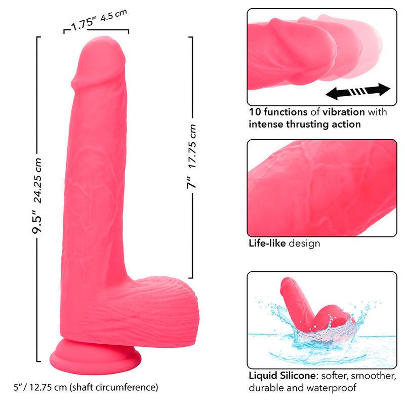 CALEXOTICS - STUDS VIBRADOR REALISTA 10 VIBRAÇÕES ROSA - Sexshoptuga 