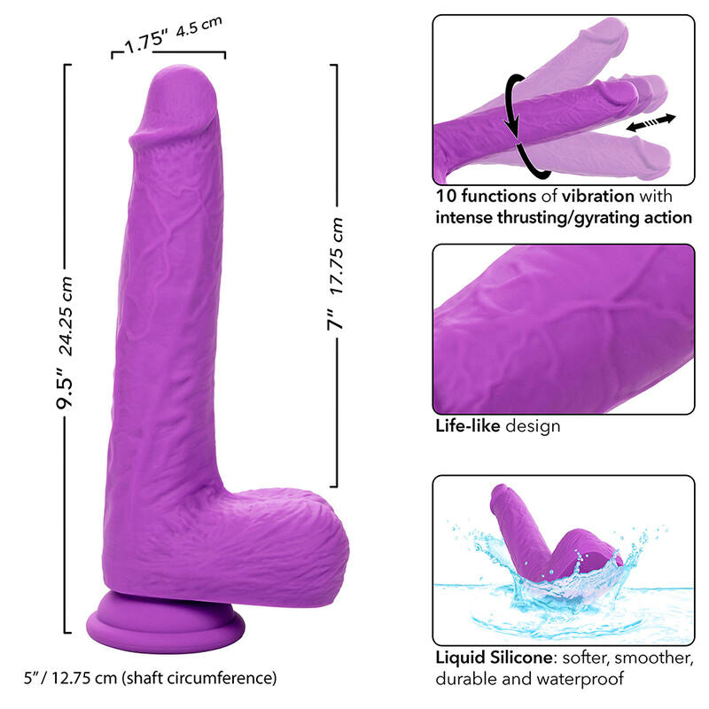 CALEXOTICS - STUDS VIBRADOR ROTATIVO E RECARREGÁVEL 10 VIBRAÇÕES ROXO Sexshoptuga 