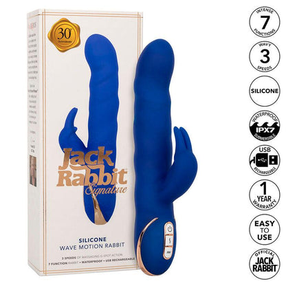 CALEXOTICS - JACK RABBIT VIBRADOR WAVE MOTION AZUL - Sexshoptuga 