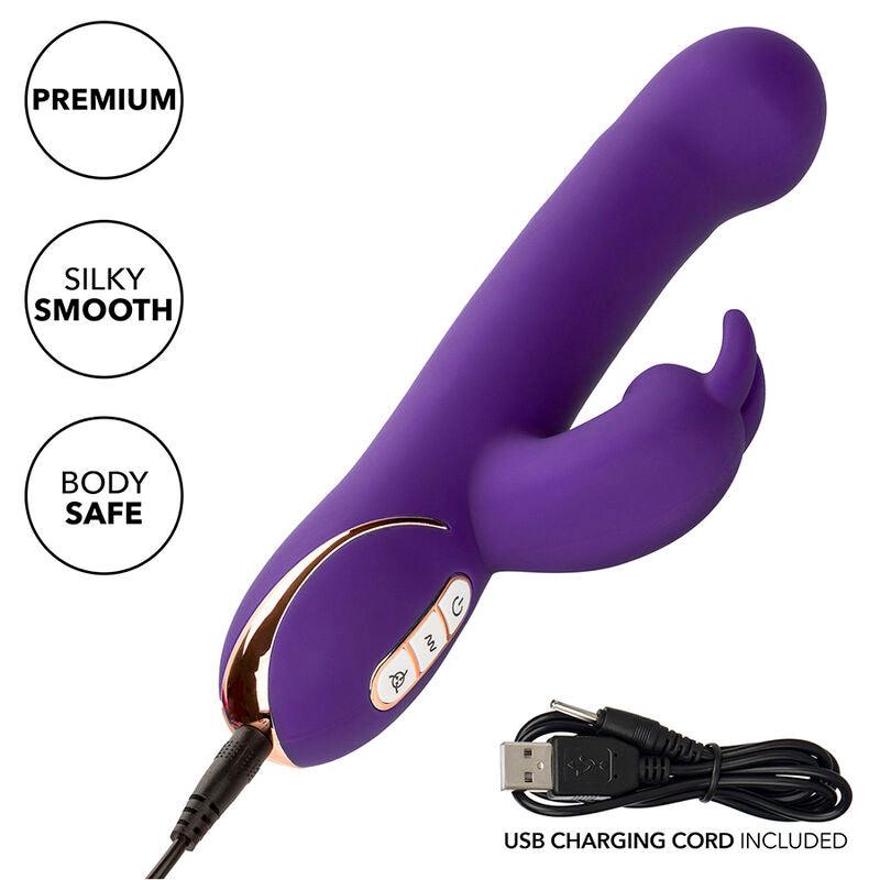 CALEXOTICS - JACK RABBIT VIBRADOR E ESTIMULADOR 7 VIBRAÇÕES E MODO DE SUCÇÕES AZUL - Sexshoptuga 