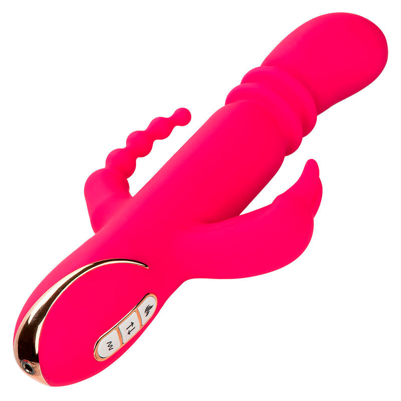 CALEXOTICS - JACK FANTASY VIBRADOR TRIPLO AQUECIDO COELHO ROSA Sexshoptuga 