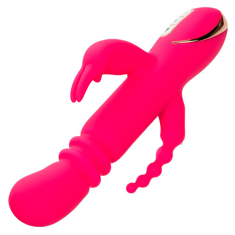 CALEXOTICS - JACK FANTASY VIBRADOR TRIPLO AQUECIDO COELHO ROSA Sexshoptuga 