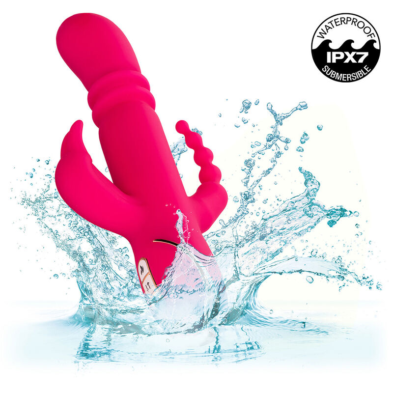 CALEXOTICS - JACK FANTASY VIBRADOR TRIPLO AQUECIDO COELHO ROSA Sexshoptuga 