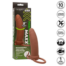 CALEXOTICS - MAXX THICK DUAL PENETRATOR 10 VIBRAÇÕES MARROM