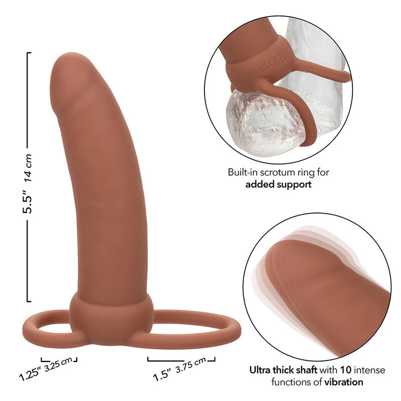 CALEXOTICS - MAXX THICK DUAL PENETRATOR 10 VIBRAÇÕES MARROM Sexshoptuga 