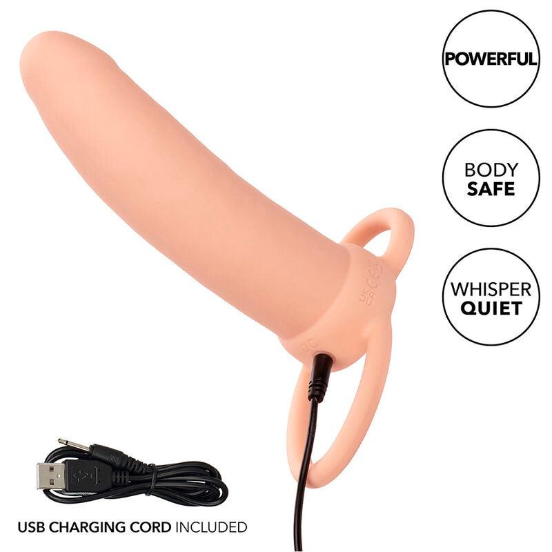 CALEXOTICS - MAXX THICK DUAL PENETRATOR 10 VIBRAÇÕES CARNE - Sexshoptuga 