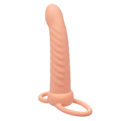 CALEXOTICS - MAXX RIBBED DUAL PENETRATOR 10 VIBRAÇÕES CARNE - Sexshoptuga 