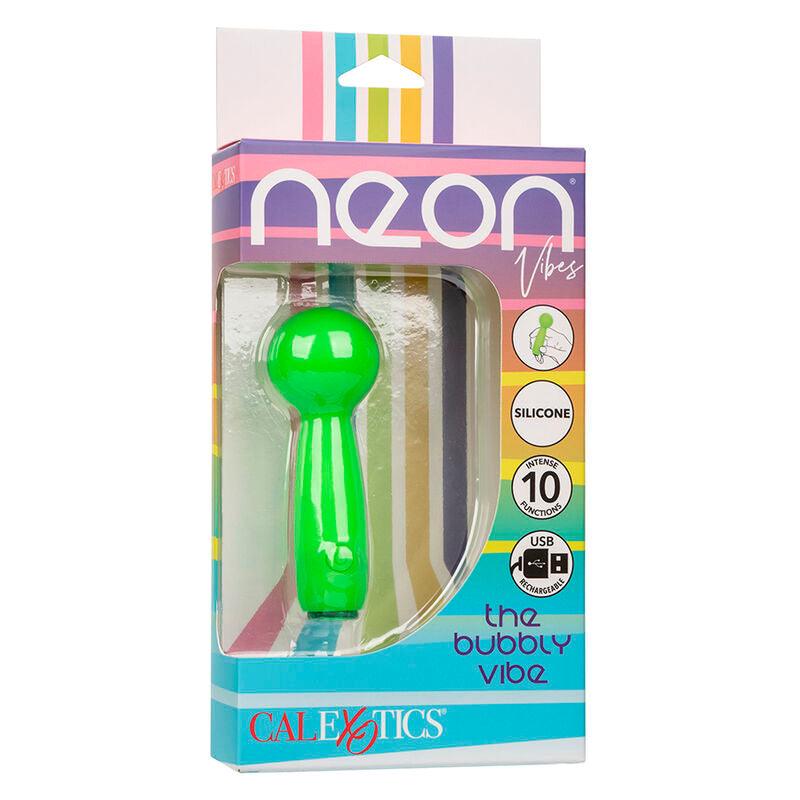 CALEXOTICS - NEON VIBES BUBBLY VIBE O MINI MASSAGEADOR 10 VIBRAÇÕES VERDE - Sexshoptuga 