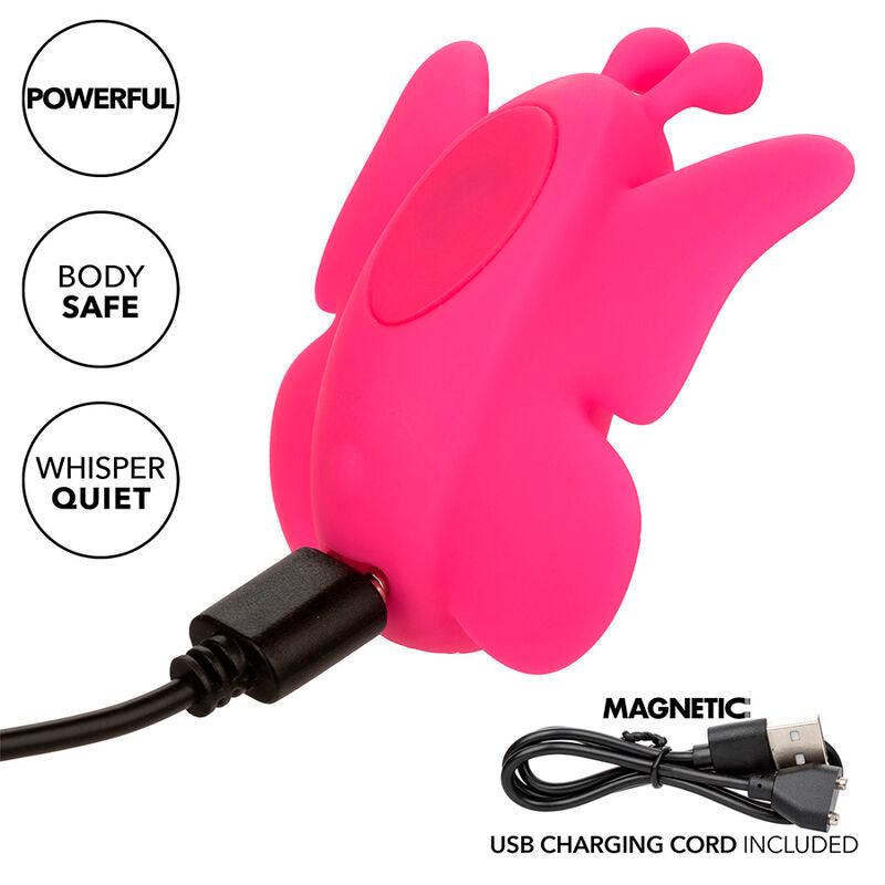 CALEXOTICS - NEON VIBES FLUTTER VIBE ESTIMULADOR DE VIBRAÇÃO 10 VIBRAÇÕES ROSA - Sexshoptuga 