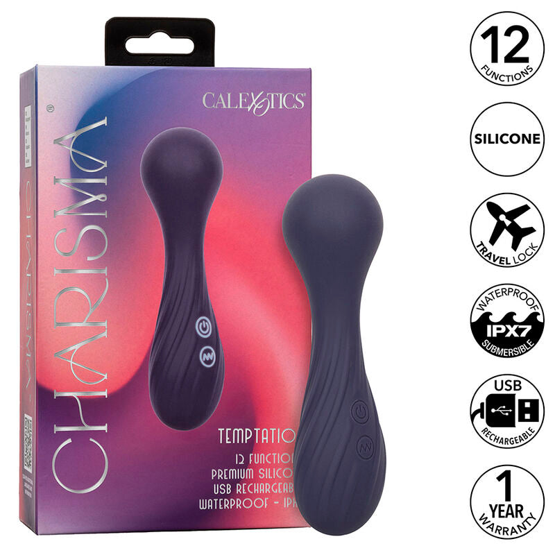 CALEXOTICS - CHARISMA TEMPTATION MASSAGER 12 FUNÇÕES ROXO Sexshoptuga 