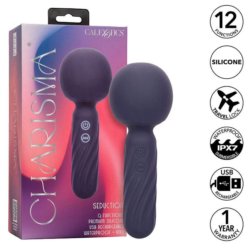 CALEXOTICS - CHARISMA SEDUCTION MASSAGER 12 FUNÇÕES 17,75 CM X 6,25 CM ROXO Sexshoptuga 