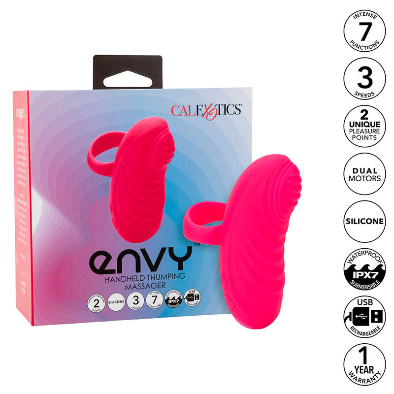 CALEXOTICS - ENVY HANDHELD ROLLING BALL MASSAGER 7 VIBRAÇÕES ROSA Sexshoptuga 