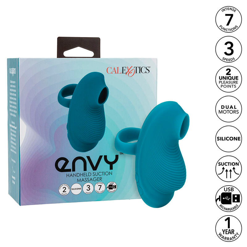 CALEXOTICS - ENVY HANDHELD ROLLING BALL MASSAGER 7 VIBRAÇÕES AZUL Sexshoptuga 