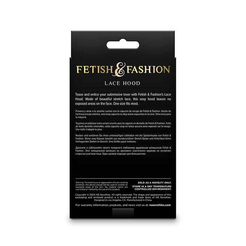 NS NOVELTIES - FETISH & FASHION CAPUZ DE RENDA PRETO Sexshoptuga 