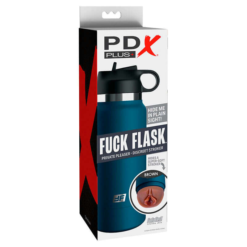 PDX PLUS - FUCK FLASK VAGINE DISCRET STROKER MARROM MODELO 1 Sexshoptuga 