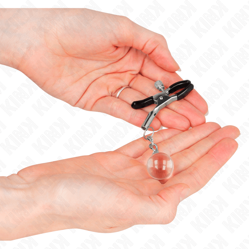 KINK - SILVER GLASS NOZZLE CLAMPS 6 CM Sexshoptuga 