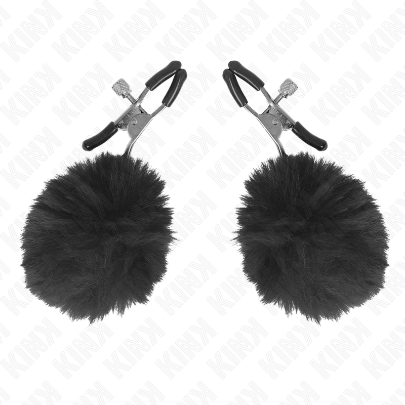 KINK - BLACK FAUX FUR BALL CLAMP 6 CM Sexshoptuga 