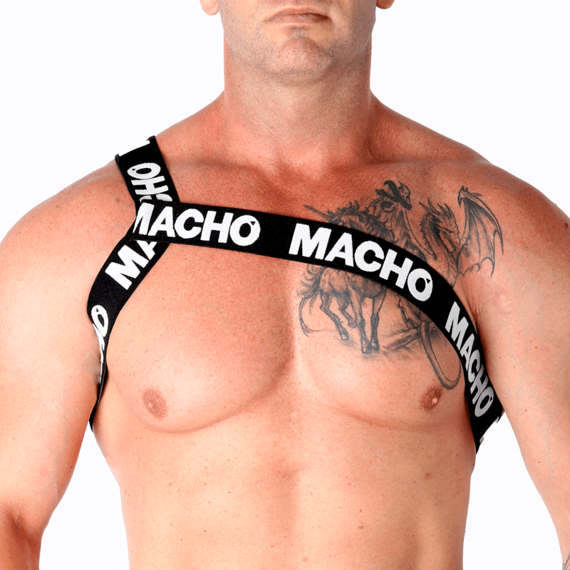 MACHO - ARNÊS ROMANO BRANCO S/M Sexshoptuga 