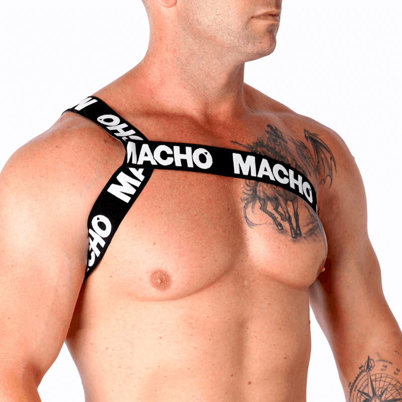 MACHO - ARNÊS ROMANO BRANCO S/M Sexshoptuga 