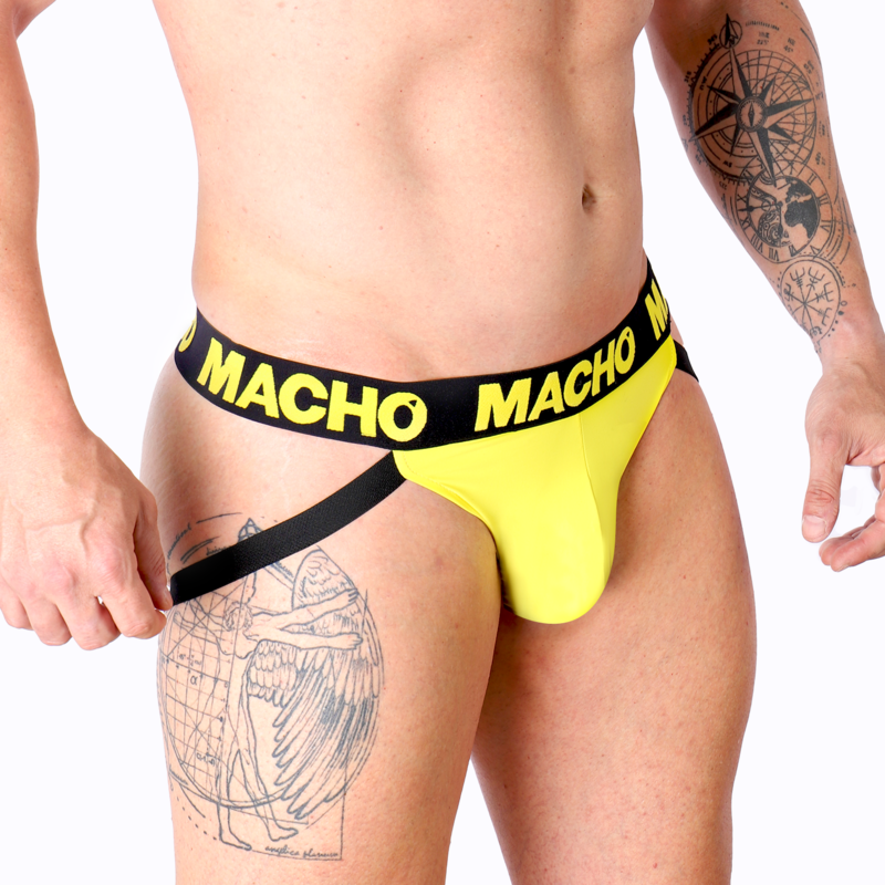 MACHO - MX25A JOCK LYCRA AMARELO S Sexshoptuga 