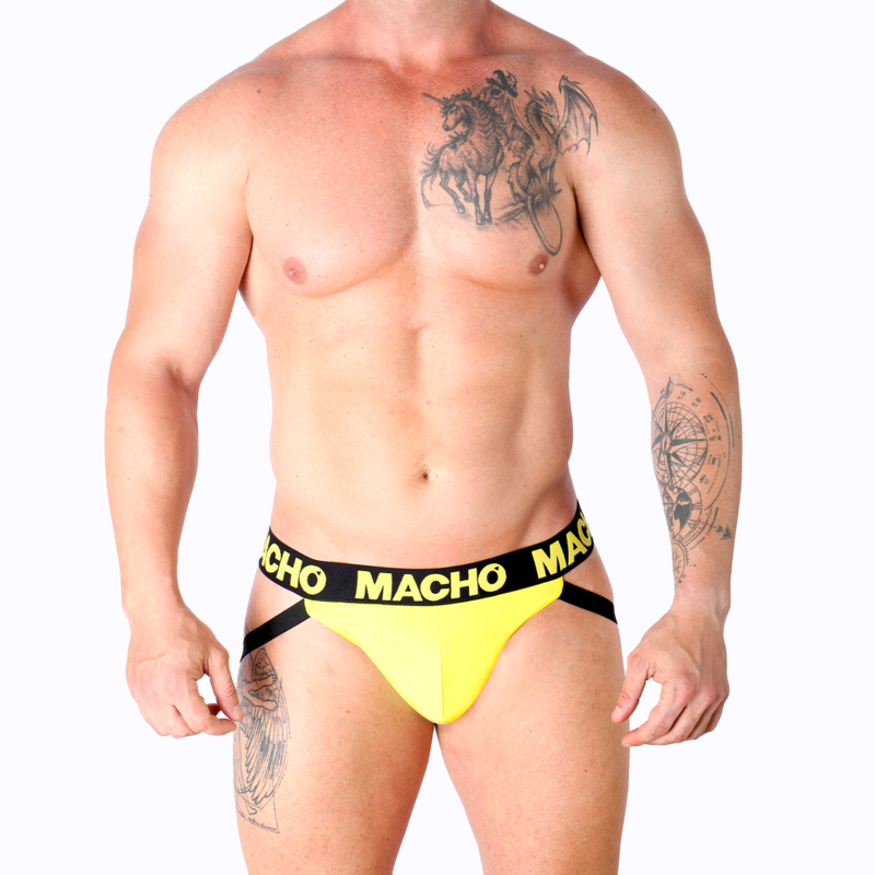 MACHO - MX25A JOCK LYCRA AMARELO S Sexshoptuga 