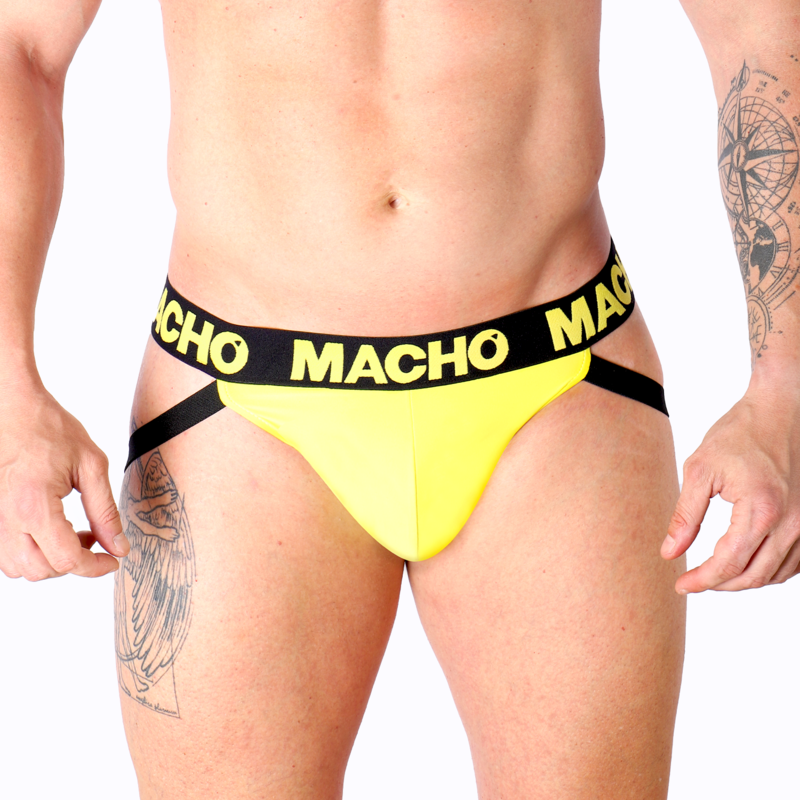 MACHO - MX25A JOCK LYCRA AMARELO S Sexshoptuga 