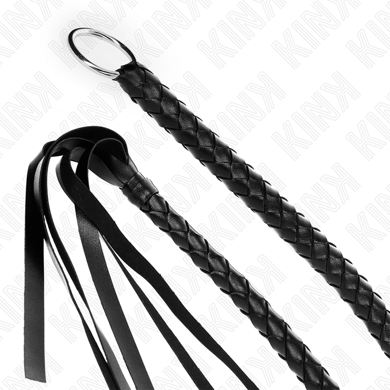 KINK - CHICOTE DE SERPENTE COM ANEL DE MÃO PRETO 65 CM Sexshoptuga 