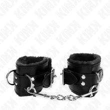 KINK - BLACK LEATHER LINING WRIST WITH ADJUSTABLE BLACK BELT 17-29 CM X 6 CM Sexshoptuga 