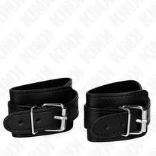 KINK - ADJUSTABLE BLACK LOCKING DUNGEON WRIST GUARDS 21-28CM X 5.5CM Sexshoptuga 