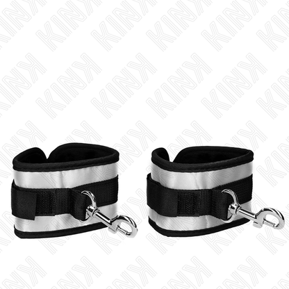 KINK - GREY NEOPRENE WRISTBANDS 23 X 5 CM