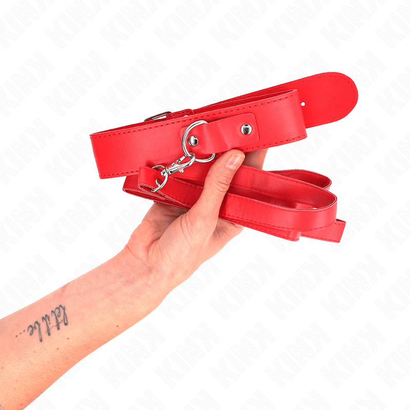 KINK - COLAR COM CINTO 116 CM ALÇA ROJO AJUSTÁVEL 32-50 CM X 8 CM Sexshoptuga 