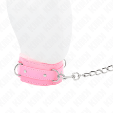 KINK - COLAR COM TRELA 65 CM COM RESTRIÇÕES ROSA 36-42 CM X 5,5 CM Sexshoptuga 