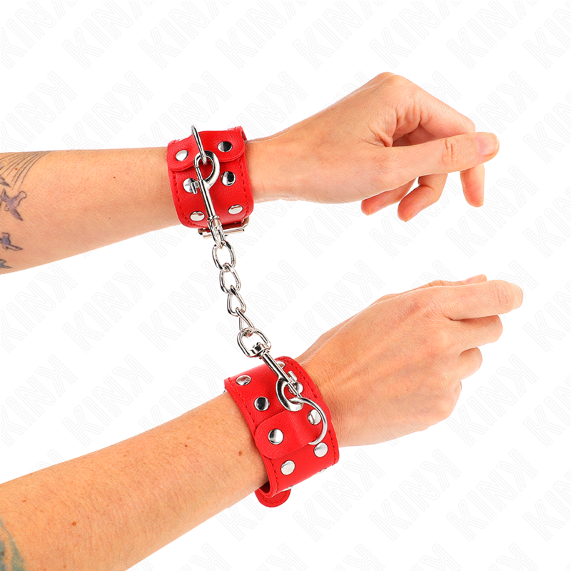 KINK - RED ADJUSTABLE DOUBLE LINE NAIL BRACELETS