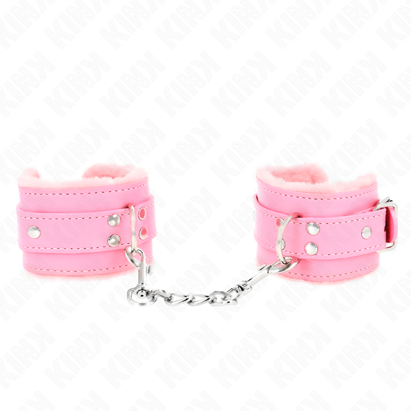 KINK - PINK LEATHER LINING WRIST WITH ADJUSTABLE PINK BELT 17-29 CM X 6 CM