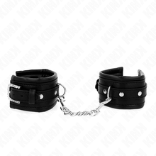 KINK - ADJUSTABLE BLACK RHINESTONE BUCKLE WRIST RESTRAINTS 25-32CM X 5.5CM Sexshoptuga 