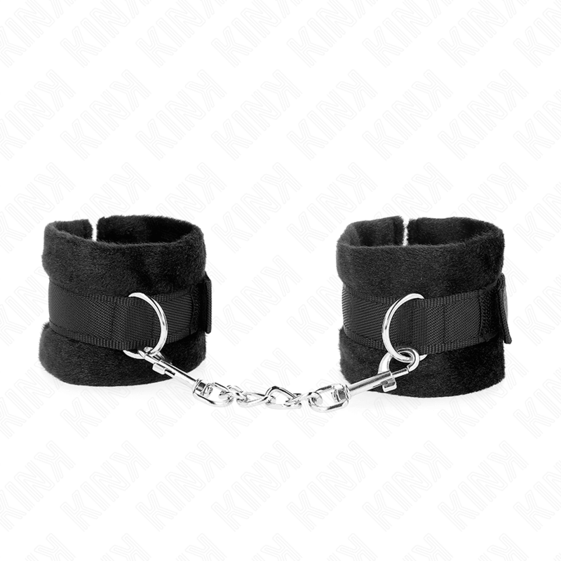 KINK - BLACK BEGINNER LEATHER HANDCUFFS 30 X 7 CM