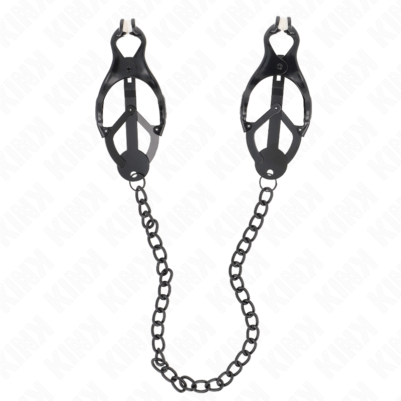 KINK - JAPANESE CLOVER NIPPERS WITH BLACK CHAIN ​​30 CM Sexshoptuga 