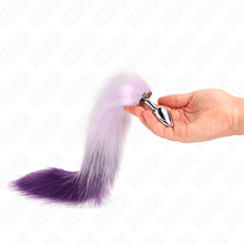 KINK - ANAL PLUG SIZE S 7 X 3 CM WITH SYNTHETIC TAIL 40 CM PURPLE Sexshoptuga 