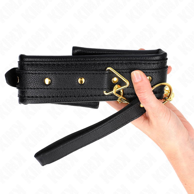 KINK - COLAR COM ESPONJA ALÇA DE IMITAÇÃO DE COURO MODELO 1 AJUSTÁVEL 37-54 CM X 3 CM Sexshoptuga 