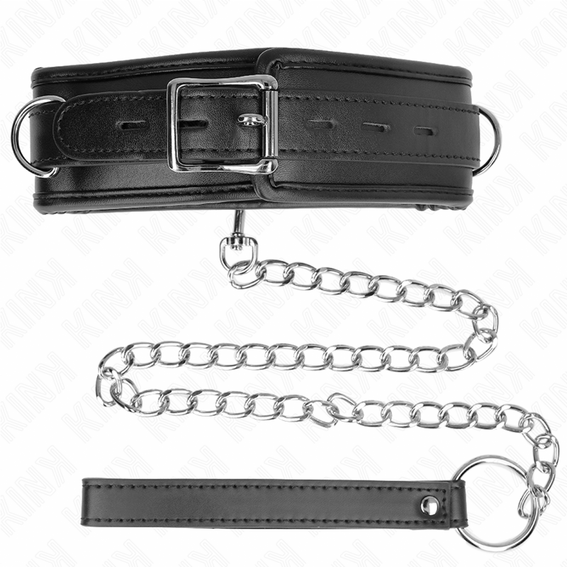 KINK - COLAR COM ESPONJA ALÇA DE IMITAÇÃO DE COURO MODELO 3 AJUSTÁVEL 37-54 CM X 3 CM Sexshoptuga 