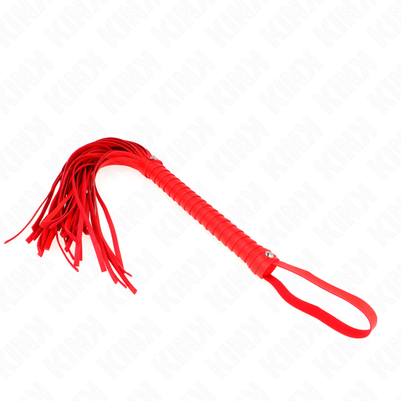 KINK - CHICOTE COM CABO TEXTURADO VERMELHO 48,5 CM Sexshoptuga 