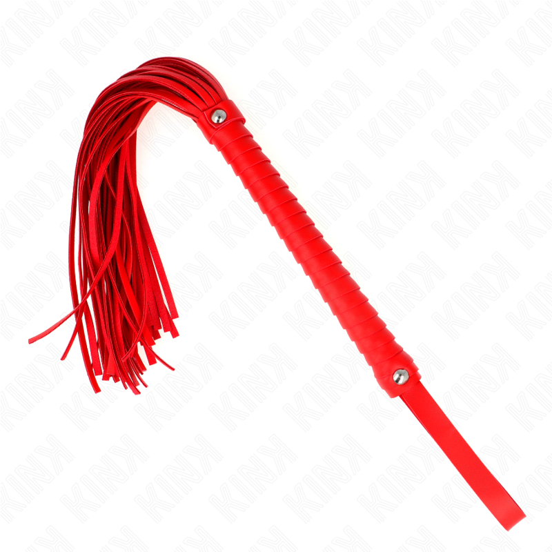 KINK - CHICOTE COM CABO TEXTURADO VERMELHO 48,5 CM Sexshoptuga 