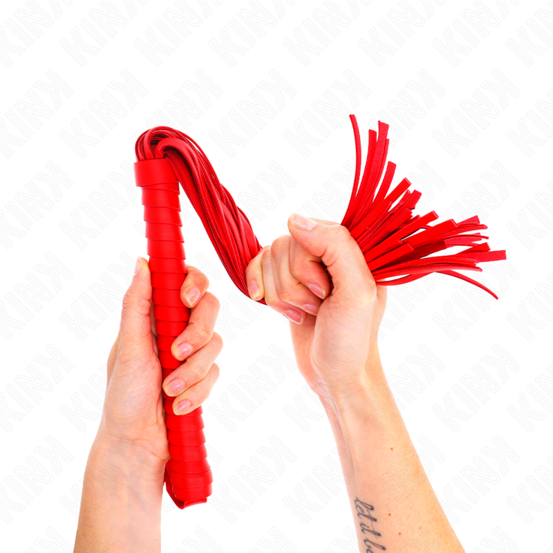 KINK - CHICOTE COM CABO TEXTURADO VERMELHO 48,5 CM Sexshoptuga 