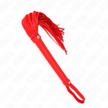 KINK - CHICOTE COM CABO TEXTURADO VERMELHO 48,5 CM Sexshoptuga 