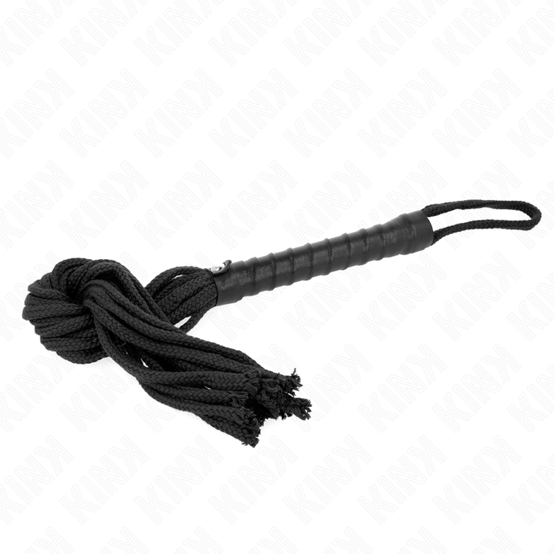 KINK - CHICOTE DE CORDA PRETA 56 CM Sexshoptuga 